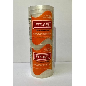 FITA ADESIVA CRISTAL FIT- PEL 12MMX50M PC. C/20RL