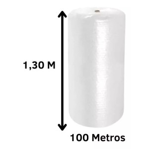 BOBINA DE PLÁSTICO BOLHA ALT. 1,30M X 100M