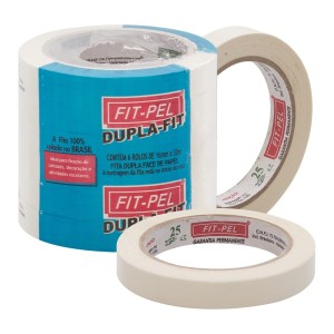 0060 - 8 ROLOS  FITA ADESIVA 12MMX30M PC.C/8U CREPE BR - FIT PEL