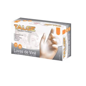 LUVA DE VINIL SEM PO TAM. P CX C/100UN - TALGE