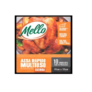 SACO CELOFANE P/ALIM. ASSARAPIDO -EMB.10UN- -C/FECHOS- MED.41CMX33CM- MELLO